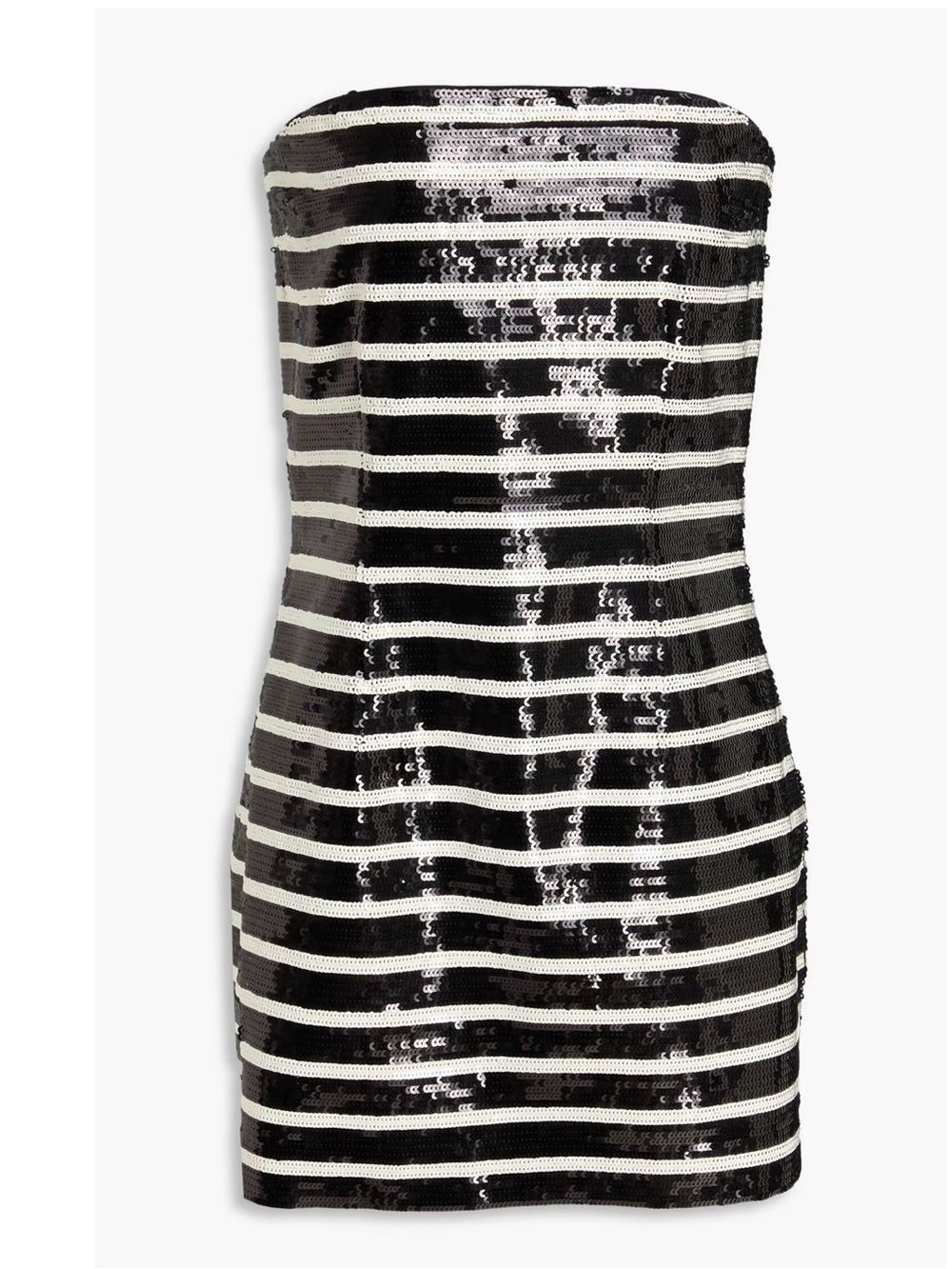 Verónica Beard Cala strapless striped sequined cotton-blend mini dress